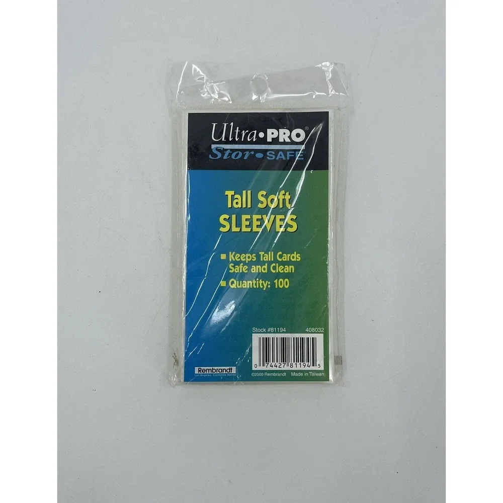 Ultra Pro‎ Card Sleeves pack of 100 TALL SOFT SLEEVES